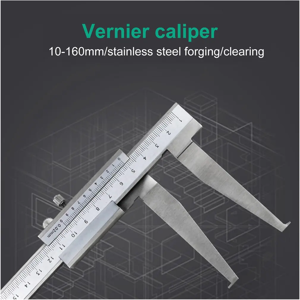 Профессиональный 10-160 мм нониус с внутренней канавкой суппорт моно-блок