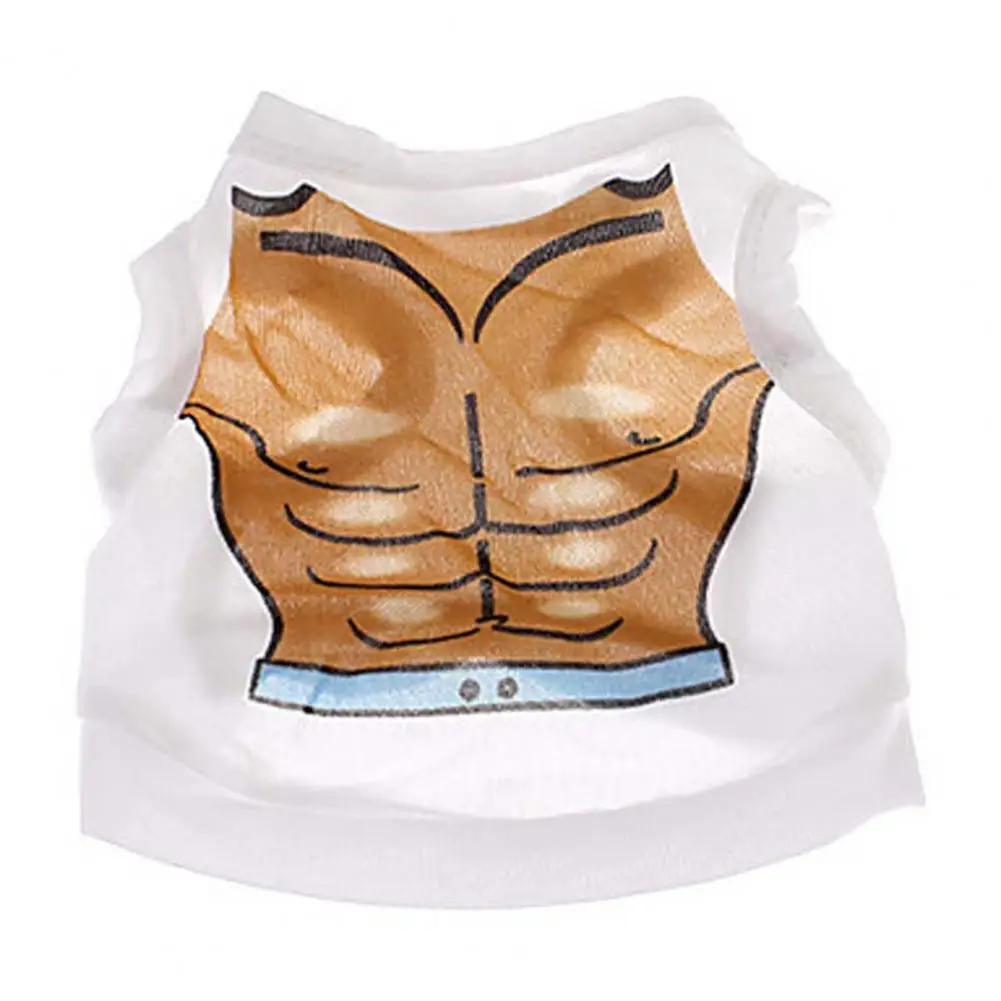 1pcs New Macho Bikini Vest For Dog Clothes Breathable Super Soft Polyester Comfy Pet for Decor Small Bulldog | Дом и сад