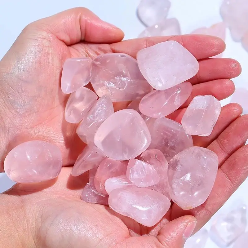 

MOKAGY Natural Rose Quartz Stone 15mm-20mm Pink Crystal Tumbled