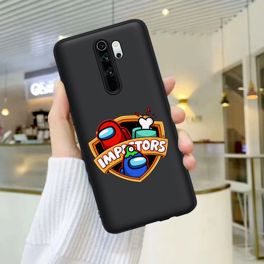 

Fashion Hot Game Among Us Phone Case For Xiaomi Mi 9T Pro Redmi Note 5 6 7 8 8T 9 Pro 9S K20 K30 Pro Silicone Black Cover Coque