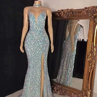 claciss formal prom dress sequin suspender floor length sweetheart sleeveless elegant evening dresses robes de soir%c3%a9e