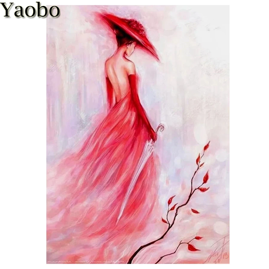 

Алмазная картина «сделай сам», картина с сексуальной Красной юбкой, мозаика-пазл с квадратными/круглыми стразами для вышивки крестиком, стр...