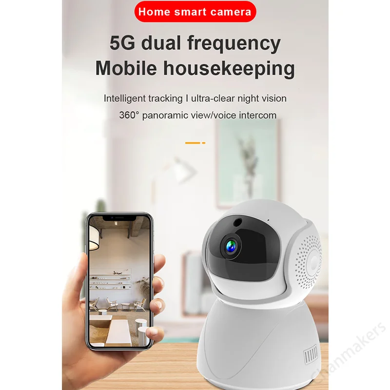 2 4g 5g dual band 1080p ip camera wifi wireless smart home security camera surveillance 2 way audio cctv pet camera baby monitor free global shipping