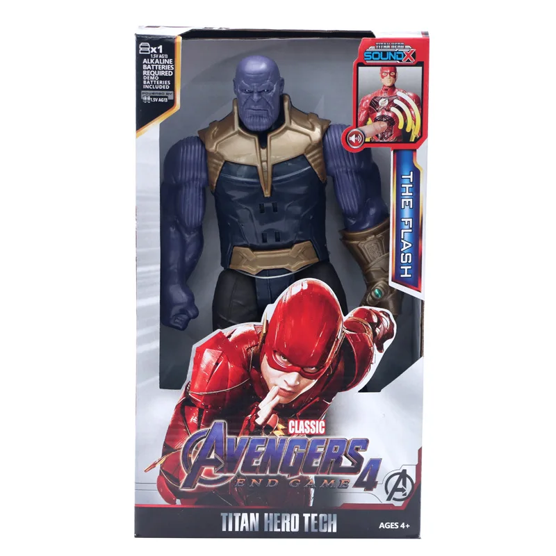 thanos Marvel игрушки Мстители 4 фигурка супергероя Железный человек Халк Капитан Америка Тор человек паук Супермен модель игрушки - Цвет: thanos