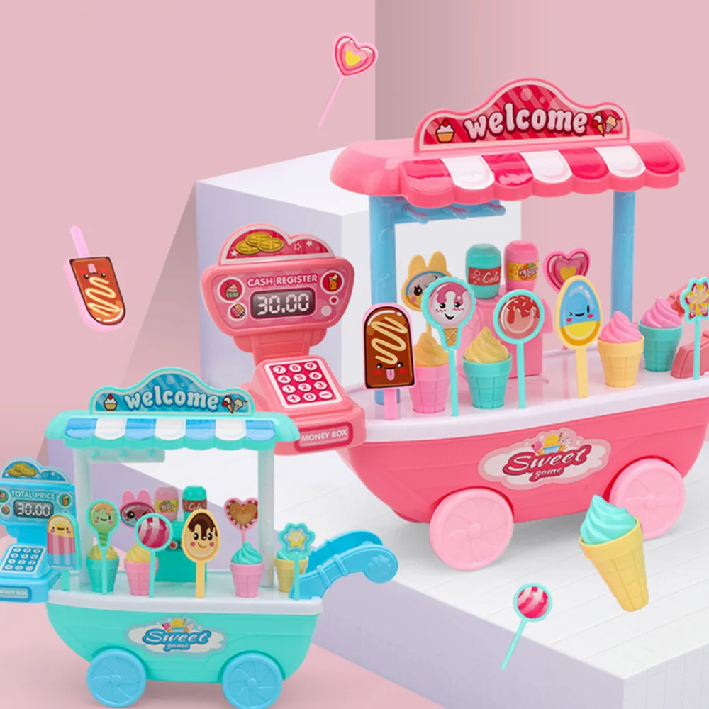 

1 Set Ice Cream Car Simulation Ice Cream Carts Playing House Prop