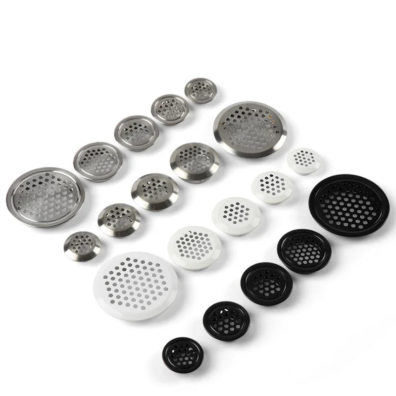 

5pcs stainless steel cabinet Air Vent 19mm-53mm decoration cover Hole plug Ventilation Grille for Cabinets Wardrobes Cupboard