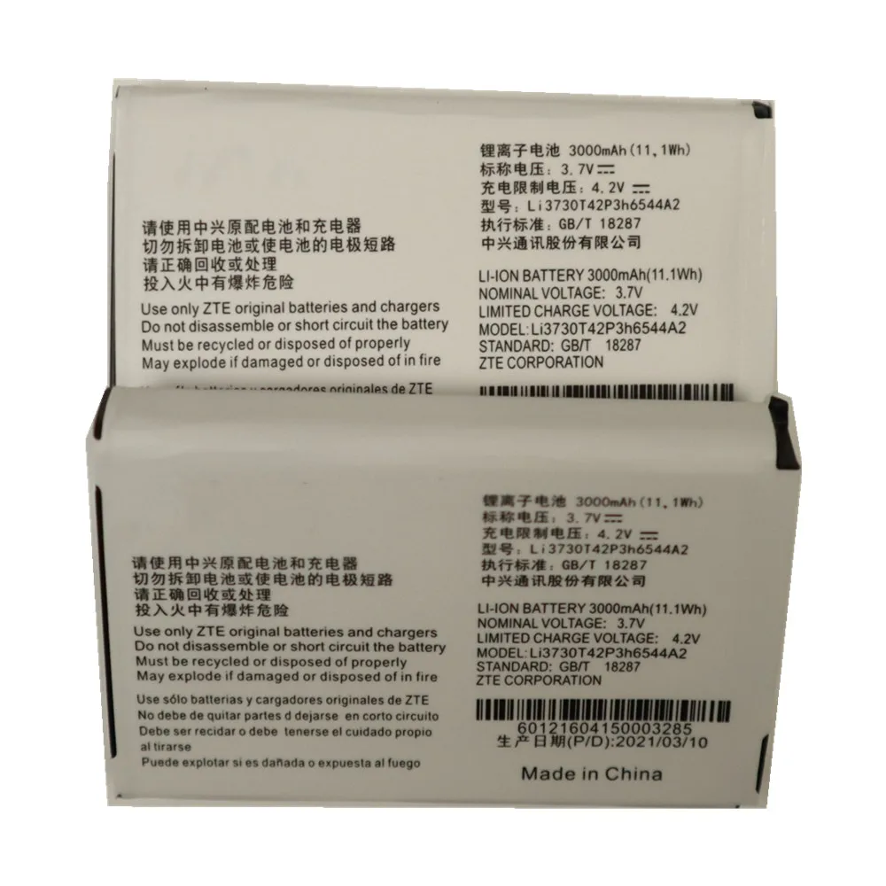 

Новый 2021 3000mAh Li3730T42P3h6544A2 для ZTE MF286 MF279 Z289L MF286A MF96 MF96U Z289 Z289G 4G LTE T-mobile Sonic 2,0 Wifi роутер