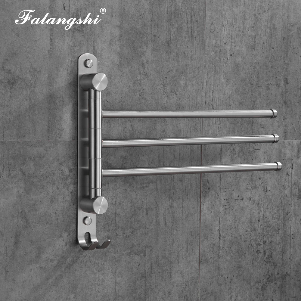 Вешалка для полотенец ванной комнаты с гибким вращением вешалка из нержавеющей