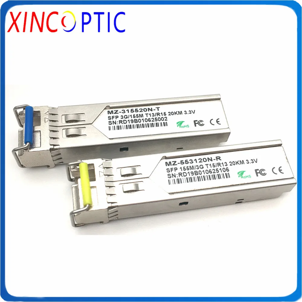 Видео SFP 3G/6G/12G с функцией SDI 10/20 км 6G 3G 12G SM LC разъем 1310 нм двойное волокно видео