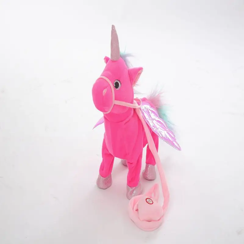 1 шт. прекрасный прогулочный электромобиль Единорог плюшевая игрушка мягкие