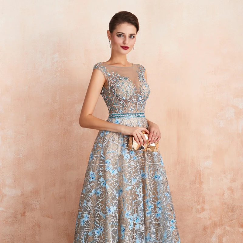

Formal Dress Women Elegant Tulle Sexy Dresses Long Evening Dress Dubai Event Dress Beaded See Through Evening Luxury Dresses
