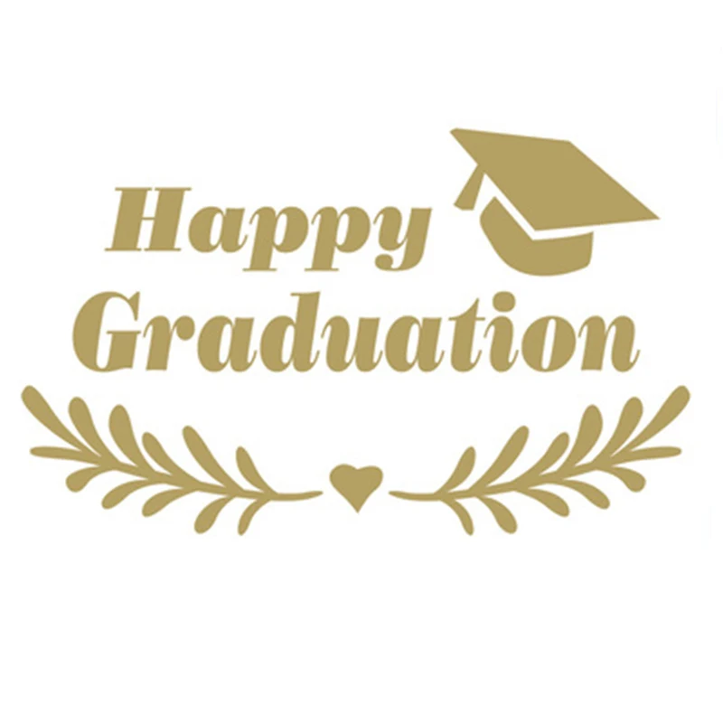 Золотой красный черный счастливый Выпускной наклейка для воздушного шара или