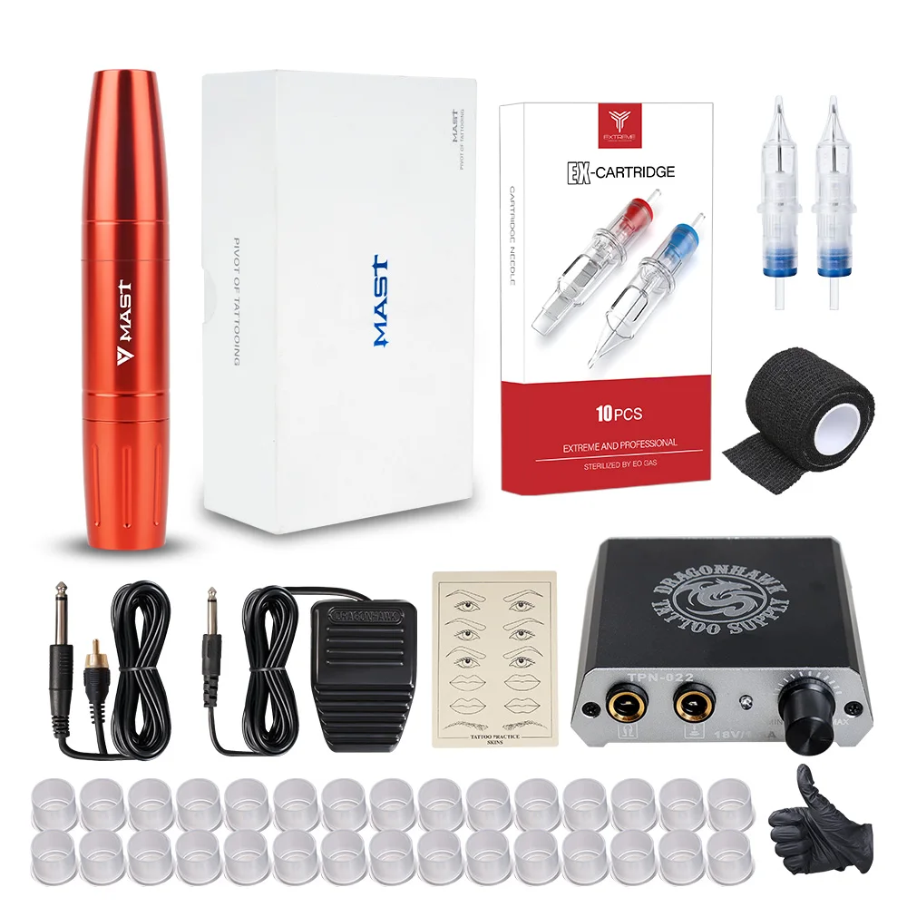Машинка для татуировок Dragonhawk мощный Набор машинок перманентного макияжа с