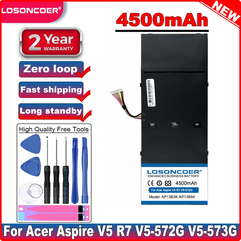 4500 мАч AP13B3K AP13B8K Аккумулятор для ноутбука Acer Aspire V5 R7 572G 573G 472G 473G 552G M5 583P 572P