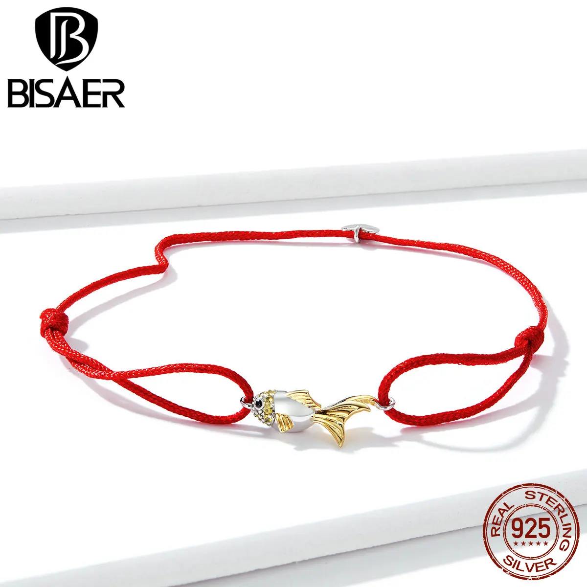Женский браслет-цепочка на запястье BISAER 925 пробы серебристый 19 см с регулируемой
