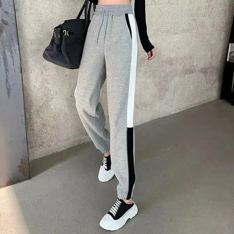 

Plus Size Pants Harem Pants 2021 Spring and Autumn New Women's Loose High-waisted Slimming Casual Sports Pants