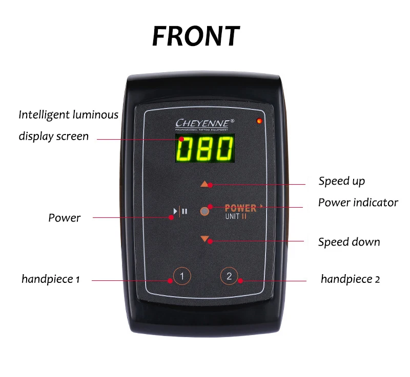 ЖК цифровой Регулируемый источник питания для татуировок полуперманентного