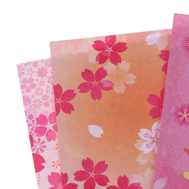 

64PCS Paper Double Sides Cherry Blossom Folding Colorful Papers Kids Handmade DIY Scrapbooking Craft Decor Decoration Paper