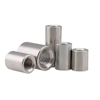 125pcs 304 stainless steel extension and thick round joint nut m3 m4 m5 m6 m8 m10 m14 cylindrical screw rod welded round nut
