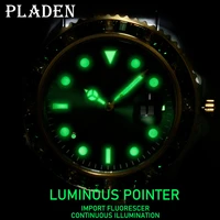 pladen trendy mens watches luxury stainless steel luminous bracelet wristwatch fashion diamond bezel business clock dropshipping
