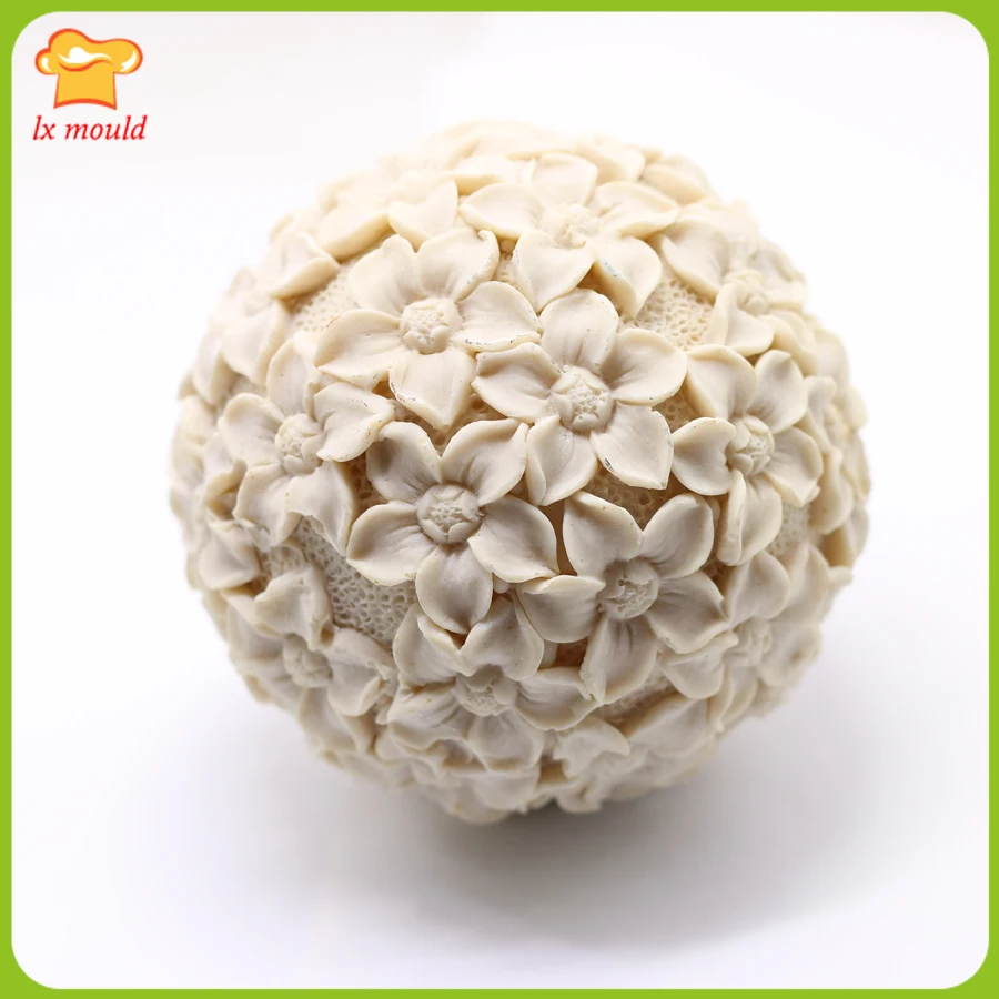 

LXYY 2021 New Flower Ball Silicone Molds Candle Moulds Soap