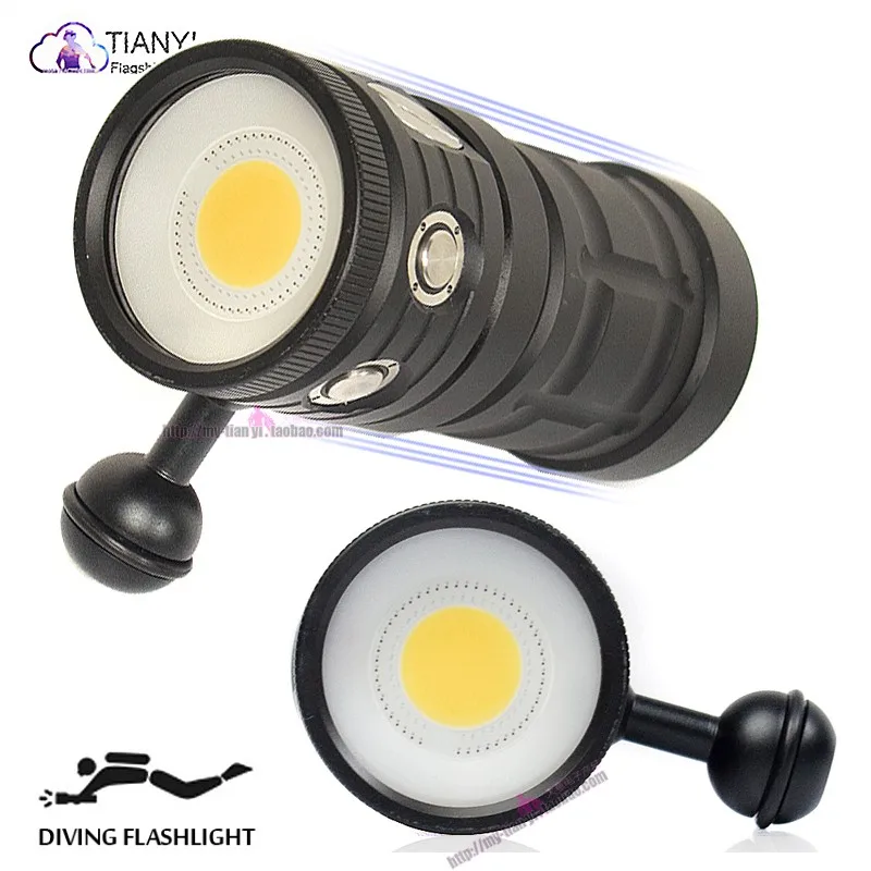 Strong light COB lamp beads outdoor diving photography fill light lighting flashlight built-in battery USB rechargeable diving