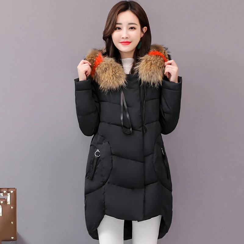 Plus Size 4XL 5XL Winter Jacket Women Padded Outwear Hooded Colorful Fur Female Coat Long Parka Mujer Invierno