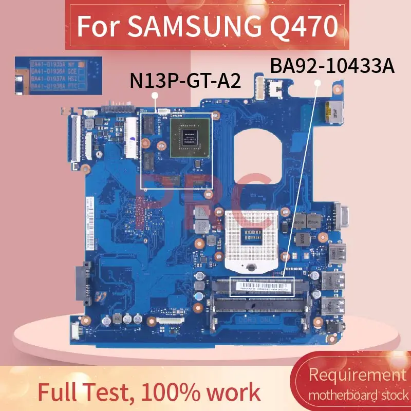 Материнская плата для ноутбука SAMSUNG Q470 BA92-10433A SLJ8E BA41-01935A DDR3 материнская |