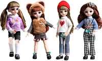 30cm cute bjd doll with big eyes diy toys princess dress make up blyth dolls gifts for girl princess toys