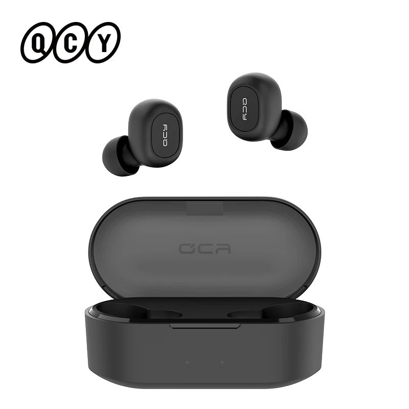 

QCY T1C Power Version Bluetooth V5.0 Earphones True Wireless Headphones 3D Stereo Sound Earbuds Dual Microphone Charging Box