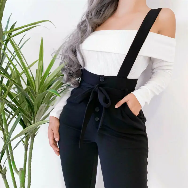 

2019 Autumn Women Ladies Clubwear Playsuit Casual Party Jumpsuit Sleeveless Trousers