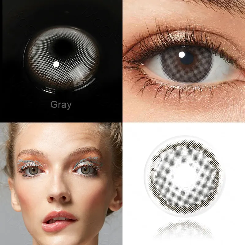 colored contact lenses for eyes 1pair lenses brown green gray yearly eye color lens contacts non prescription color clear lenses free global shipping