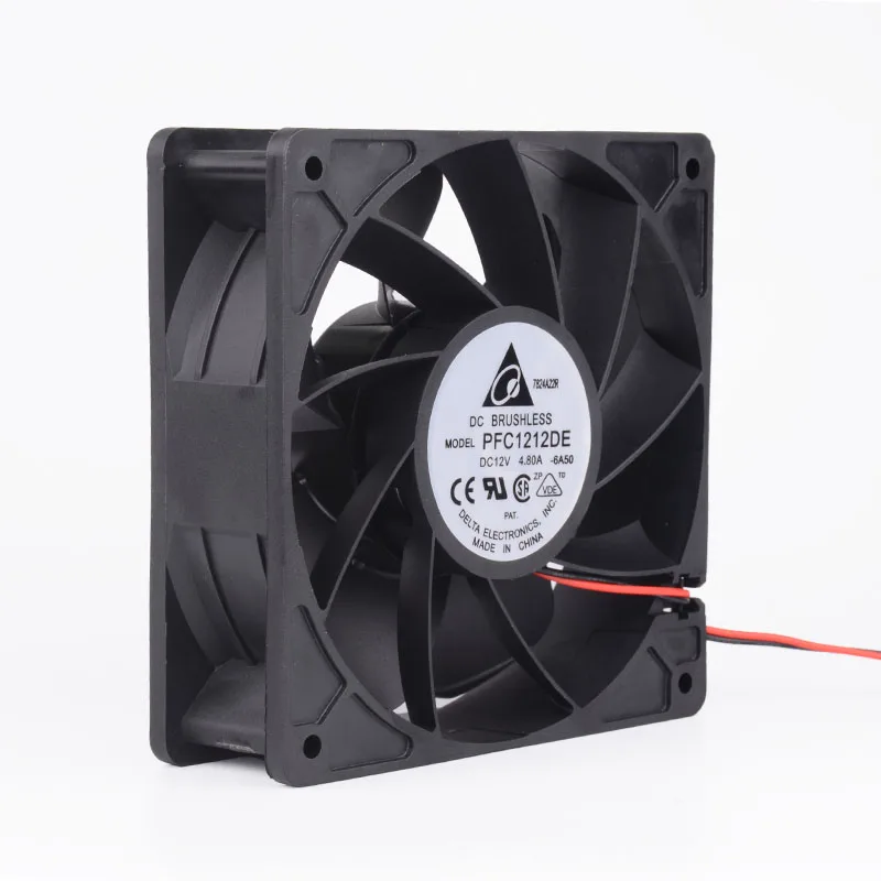 Delta 12038 12 см большой объем воздуха вентилятор 12 В 4.80A PFC1212DE двойной шар большое количество