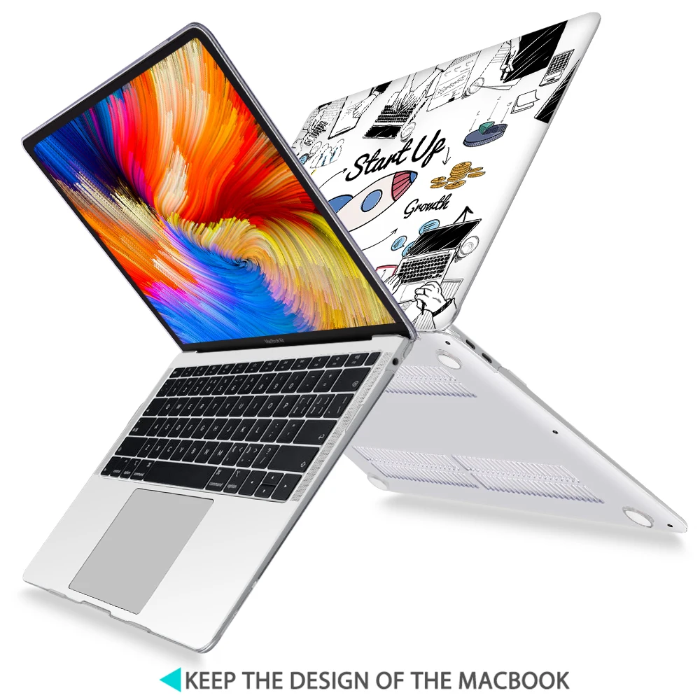 Чехол для ноутбука MacBook Pro, 16 дюймов, A2141, сенсорная панель, пластиковый узор, Жесткий Чехол для Mac book Air Pro 13, A2159, A1932
