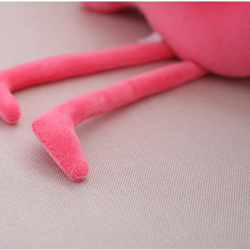 Мягкая плюшевая игрушка-подушка в виде розового фламинго декоративная