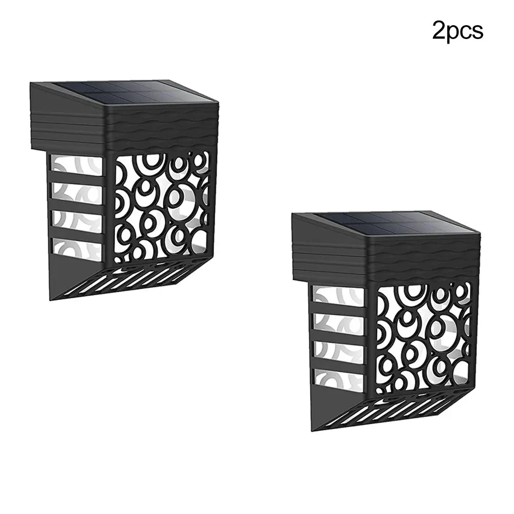 

4PCS LED Solar Wall Lights Outdoor Waterproof Smart Lighting Garden Decoration Yard Fence Lamp Energy Saving Street Night Light