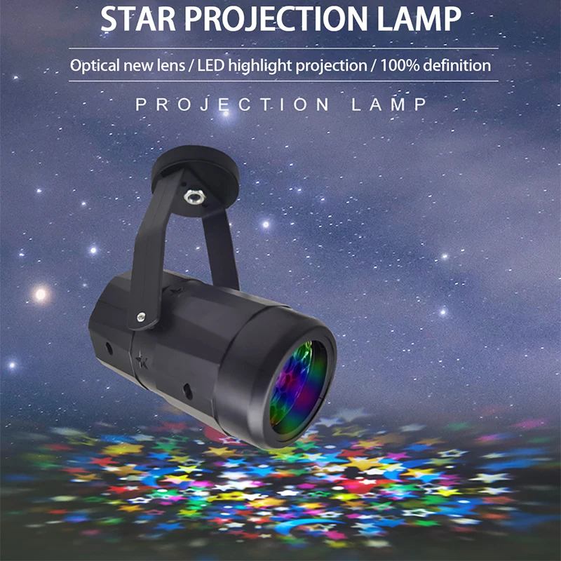 

Starry Sky Projection Lamp Rotating Stage Lighting Moon Projection Lamp LED Stage Light For Christmas Wedding Sound Party Lights