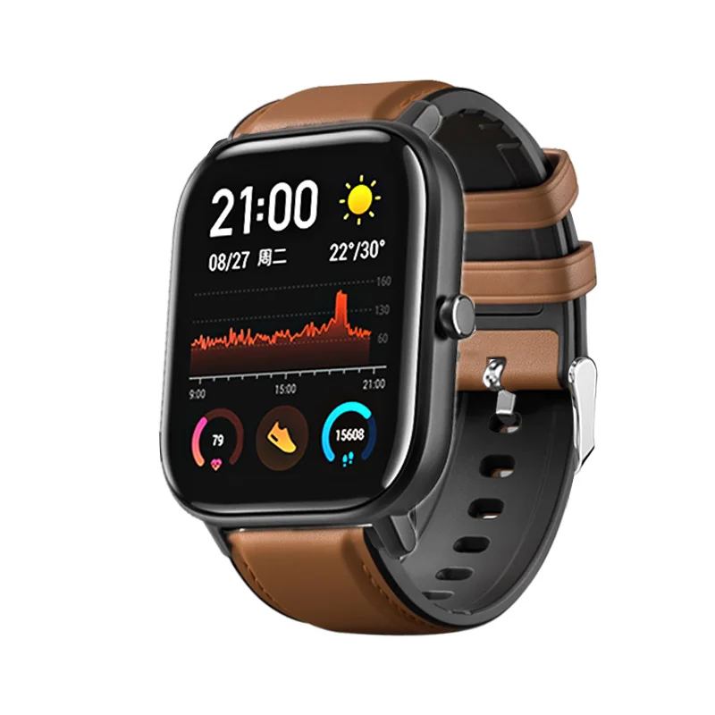 Ремешок из натуральной кожи для часов Xiaomi Huami Amazfit Bip/GTS/GTR 42 мм/Garmin Duh/245/245 м