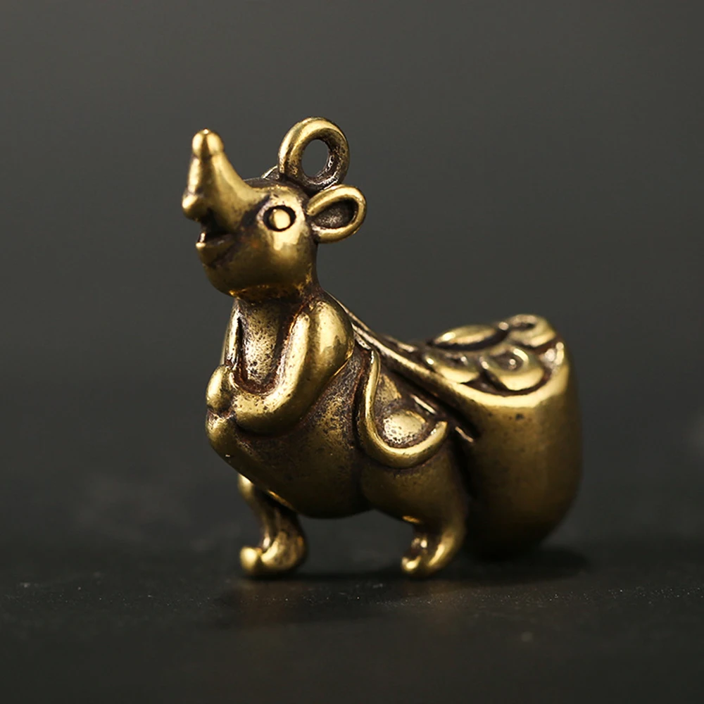 Брелок для ключей мышь кулон медная крыса форма брелок кошелек драгоценностей