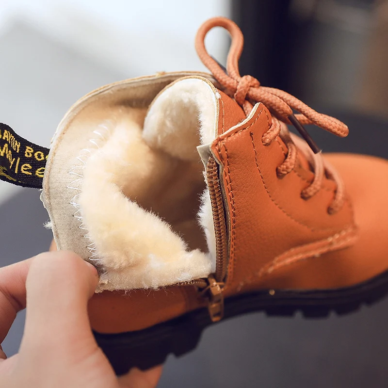 Winter Autumn New Boys Boots Shoes Pu Leather Children's Martin Girls Kids Casual Non-slip Rubber | Детская одежда и обувь