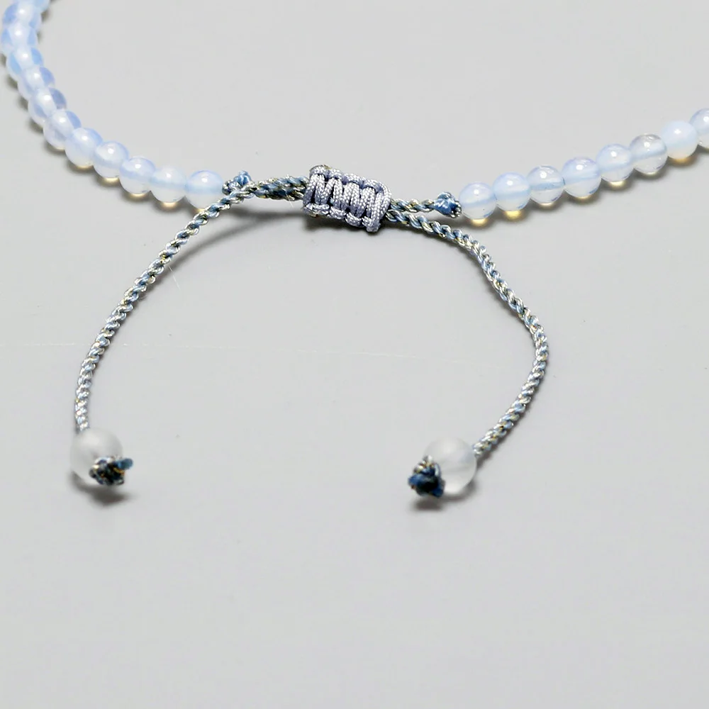 Натуральный опал камни для медитации Йога браслет женщин 3 мм маленькие бусины