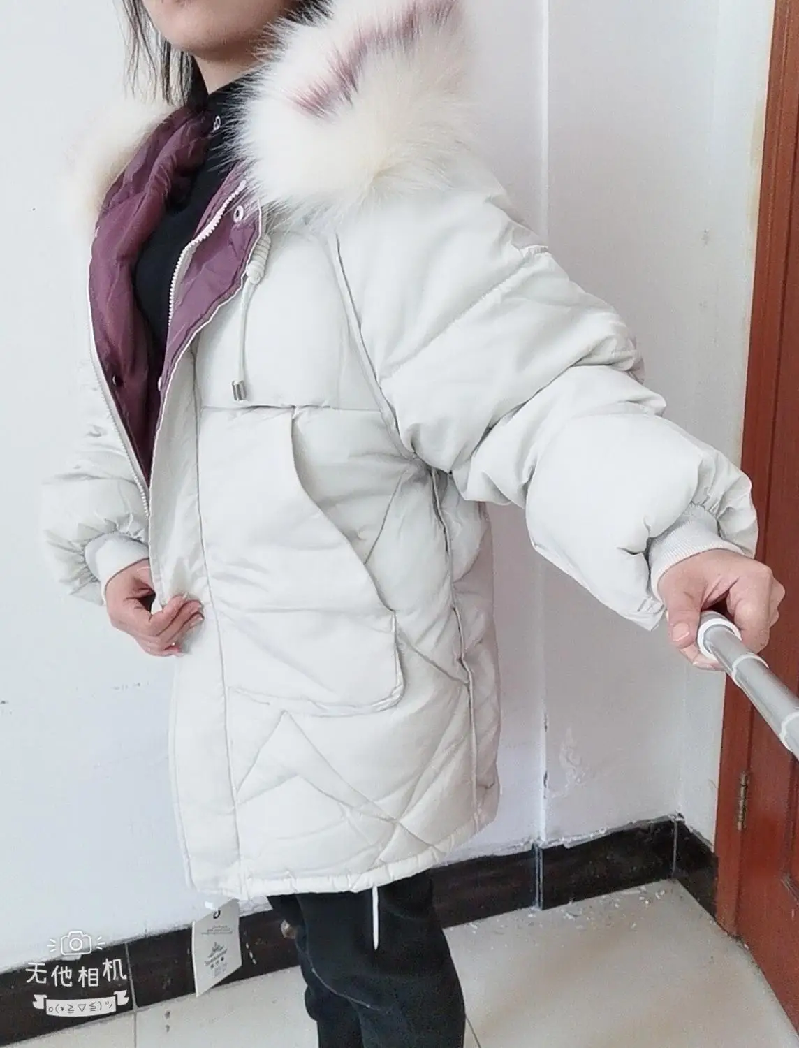 Пальто размера плюс, зимняя куртка с капюшоном для женщин, парки, Свободная Женская куртка, новая белая куртка с меховым воротником, женская верхняя одежда
