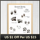 Настенный постер с изображением лесных животных