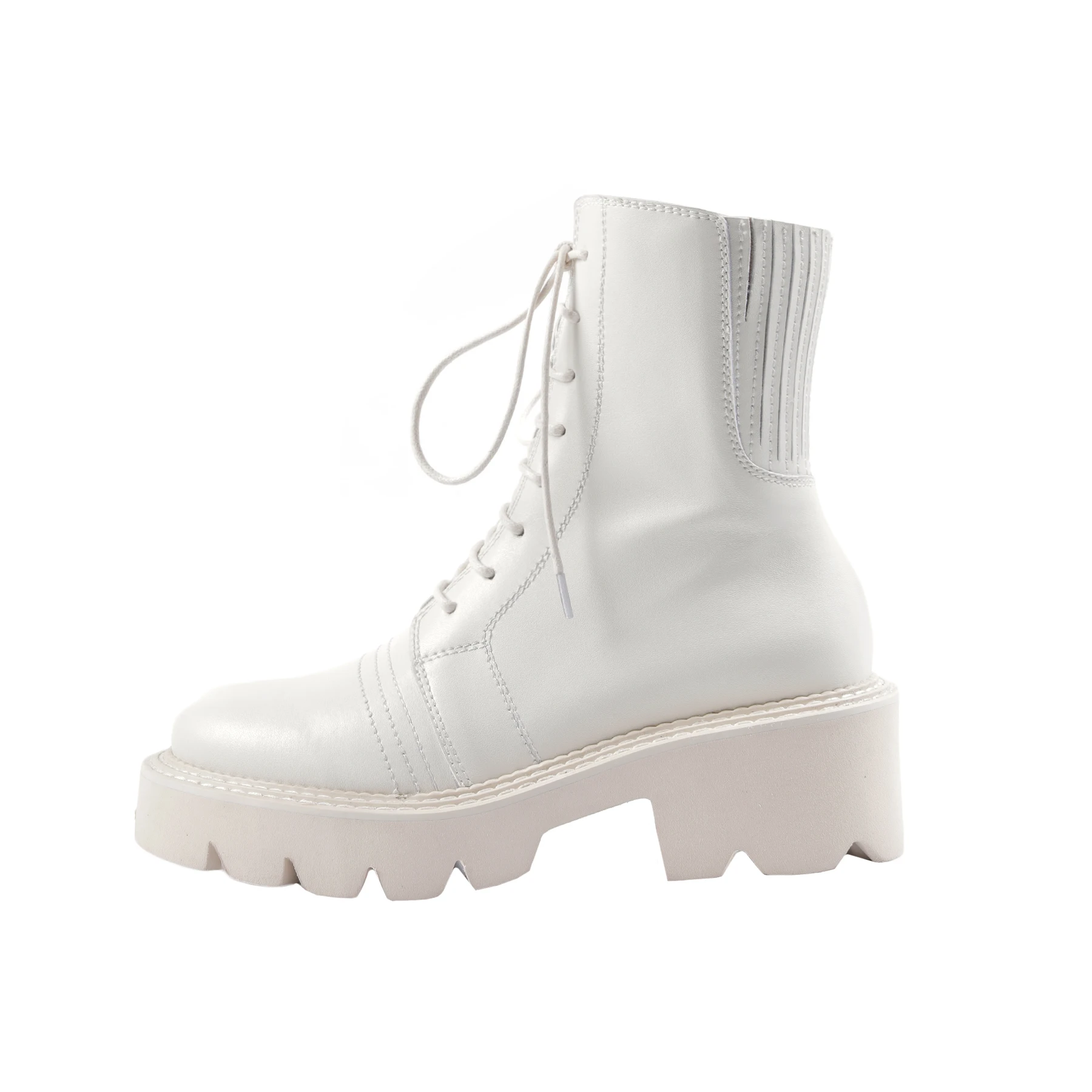 

Thick-soled Motorcycle Boots Winter Leather All-match Short Boots Women European American Trifle Bottom Thick Heel Ankle Boots