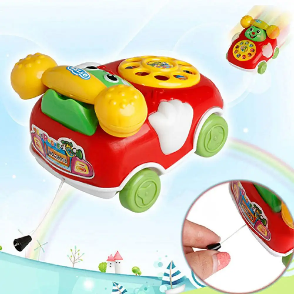

Baby Kids Cute Educational Developmental Cartoon Smile Face Toy Phone Car Kids Educational Toys for Children Gifts