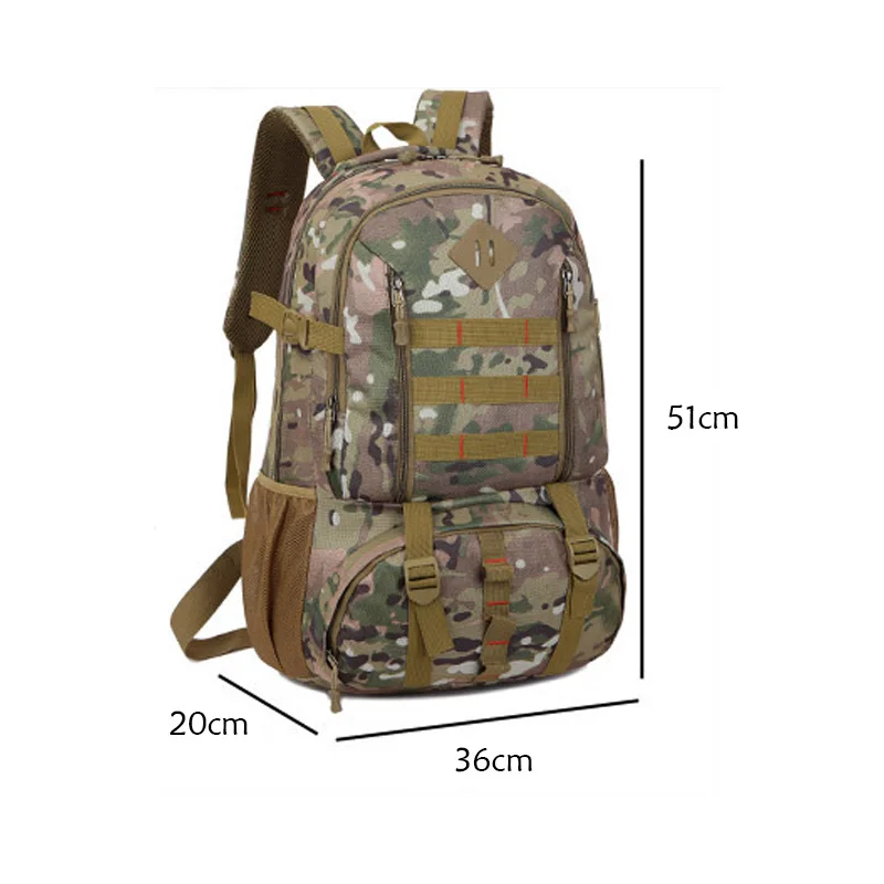 Тактический военный рюкзак 50 л водонепроницаемый для активного отдыха походов