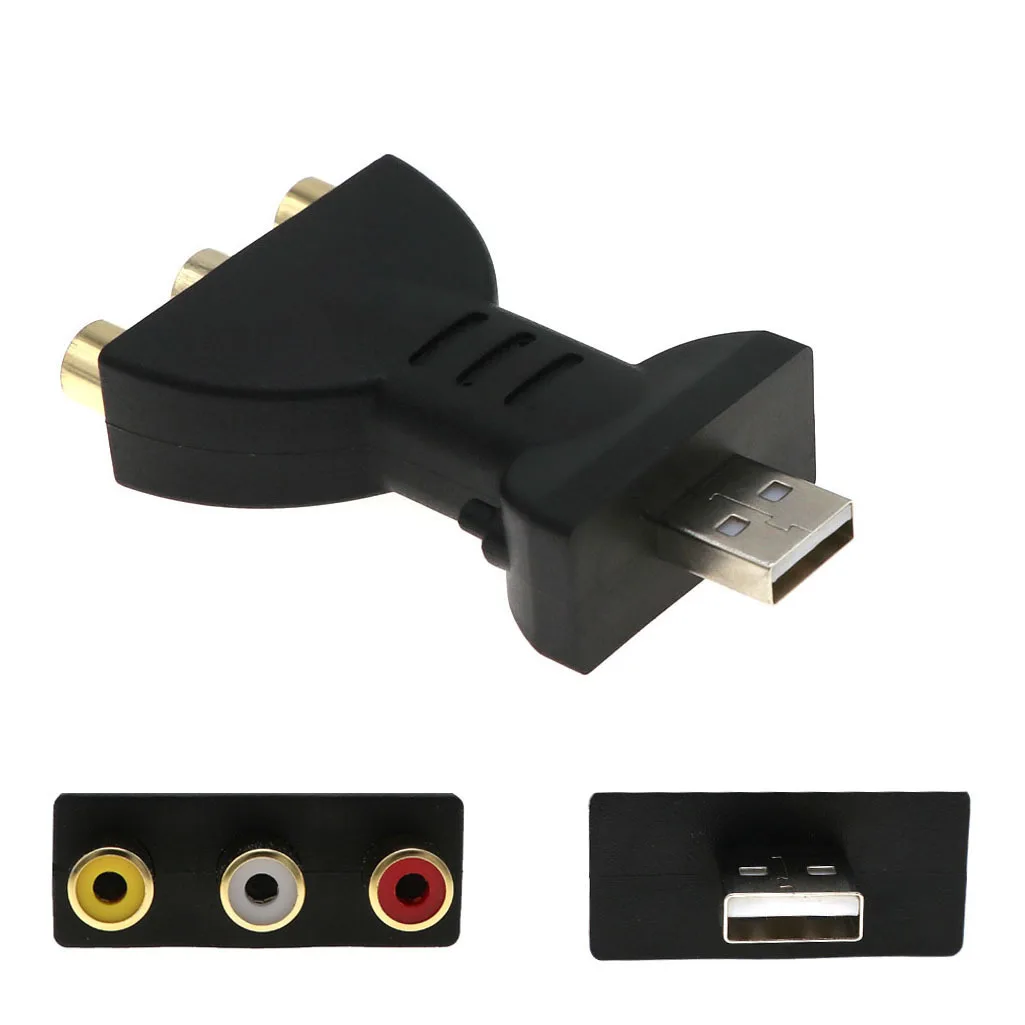 

USB To Triple Lotus AV Head 3rca Audio Video Cable 2.0 Extension