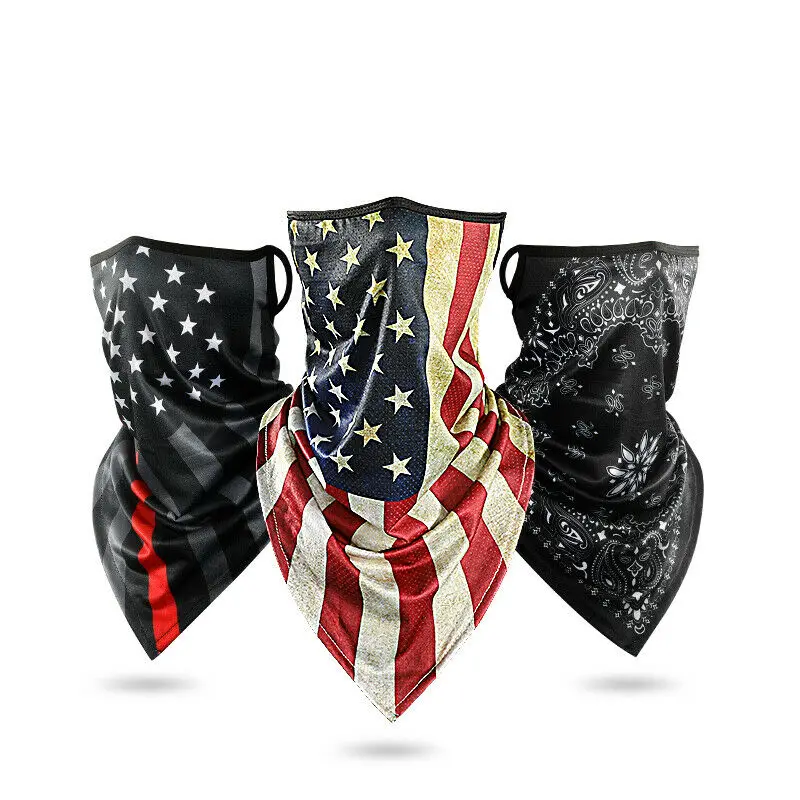 

Unisex Printed Outdoor Riding Scarf Sunscreen Breathing Face Cover Magic Scarf Bicycle Half Face Scarf Face Masks
