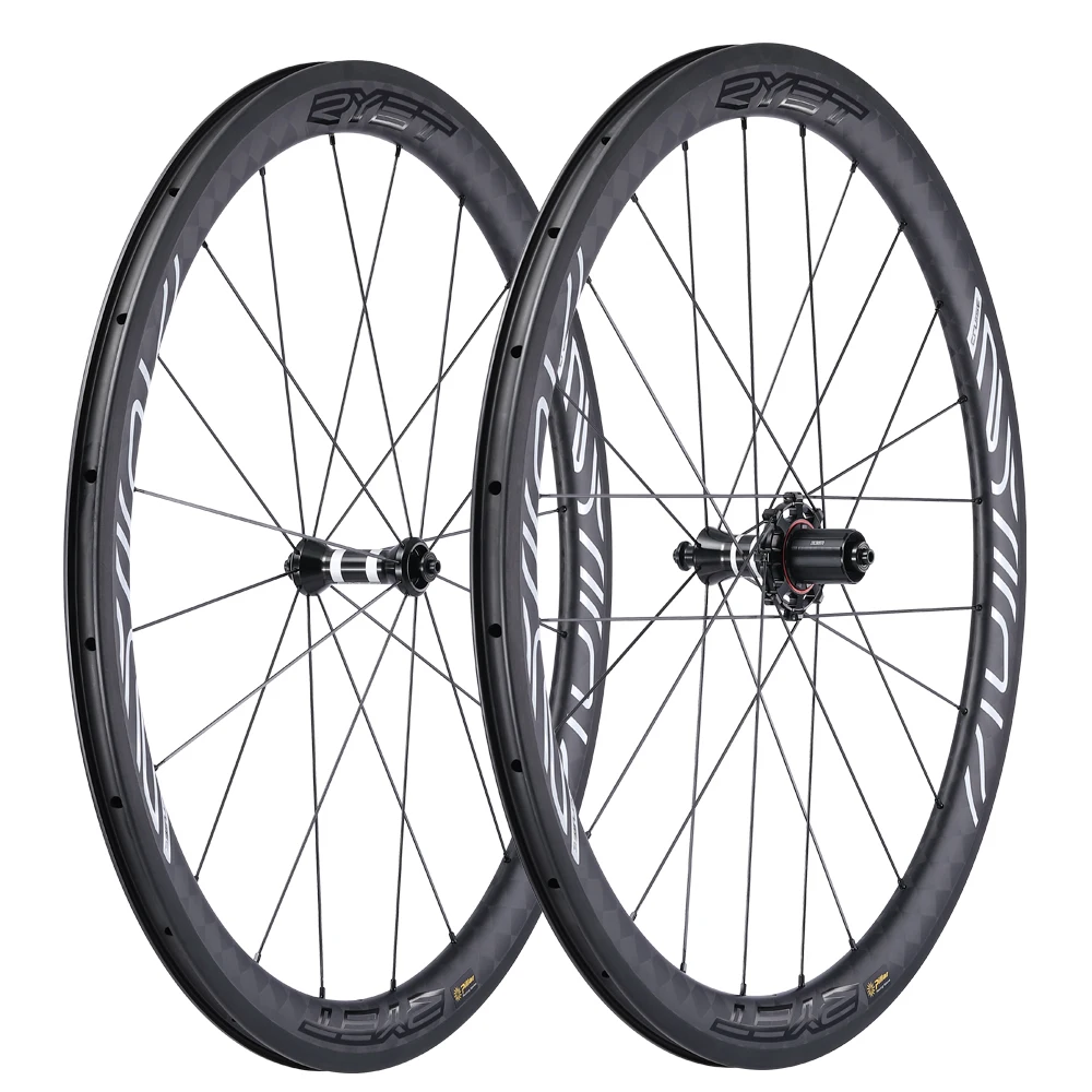 Online 700C Carbon Radsätze 35mm 40mm 45mm 50mm Carbon Fahrrad Räder Klammer Rennrad Räder Basalt Bremsen