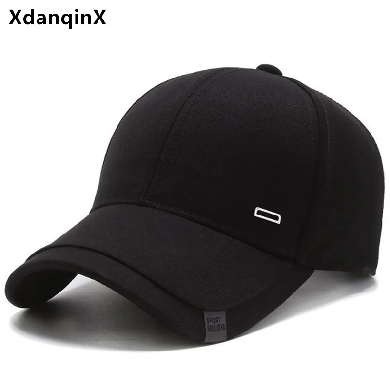 

XdanqinX Snapback Hat Cotton Baseball Caps Men's Cap Adjustable Size Printed Tongue Cap Middle-aged Male Bone Casual Sports Cap